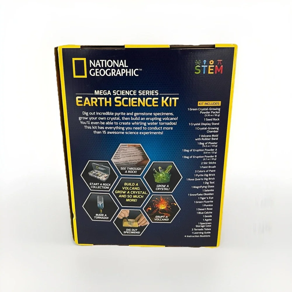 National Geographic Mega Science‎ Series Earth Science Kit Volcano Crystals STEM